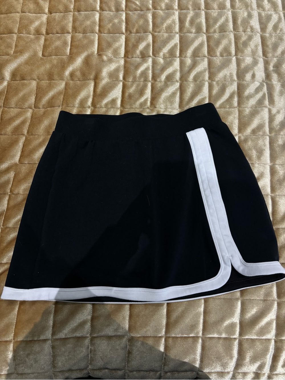 Target Black A-Line Skirt with White Trim
